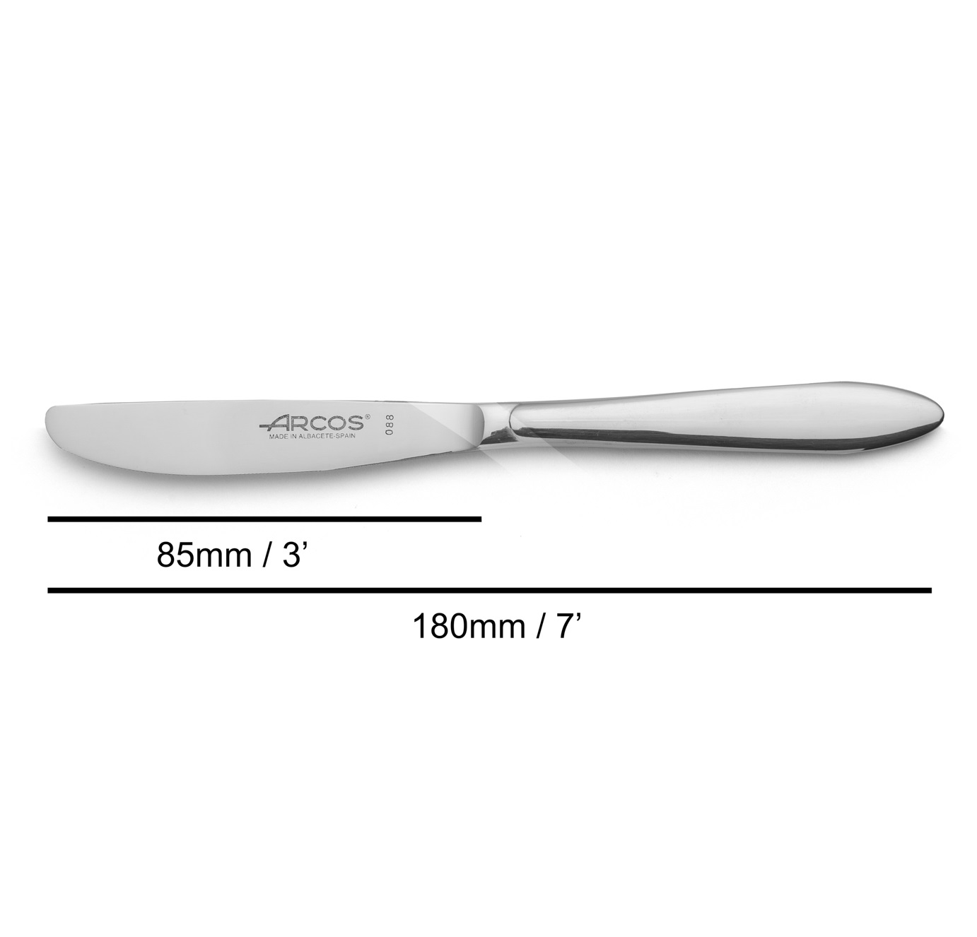 12 Facas de Almoço Arcos Berlin Series Aço Inoxidável 180 mm
