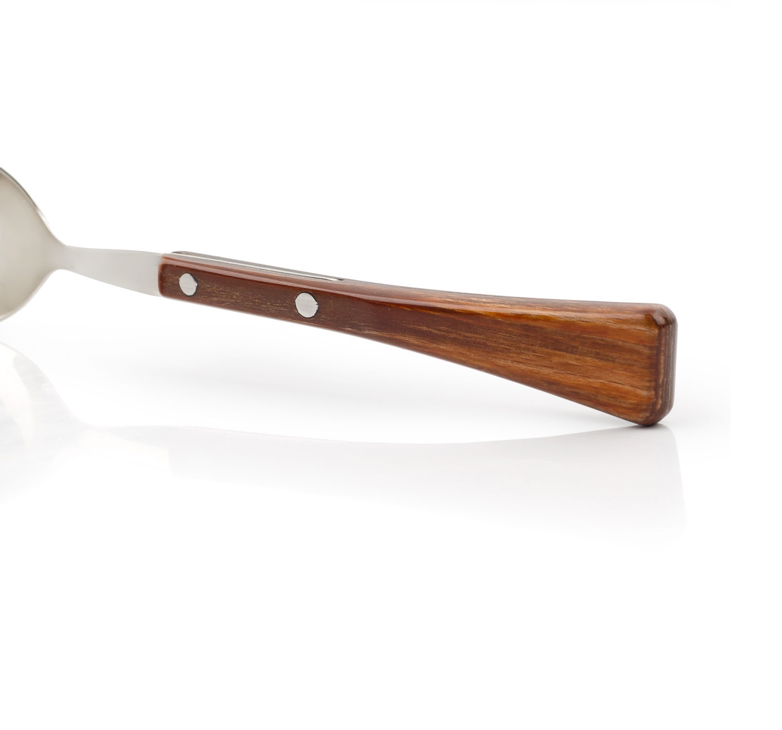 12 colheres de mesa Arcos Manchega de 205 mm com cabos de madeira comprimida