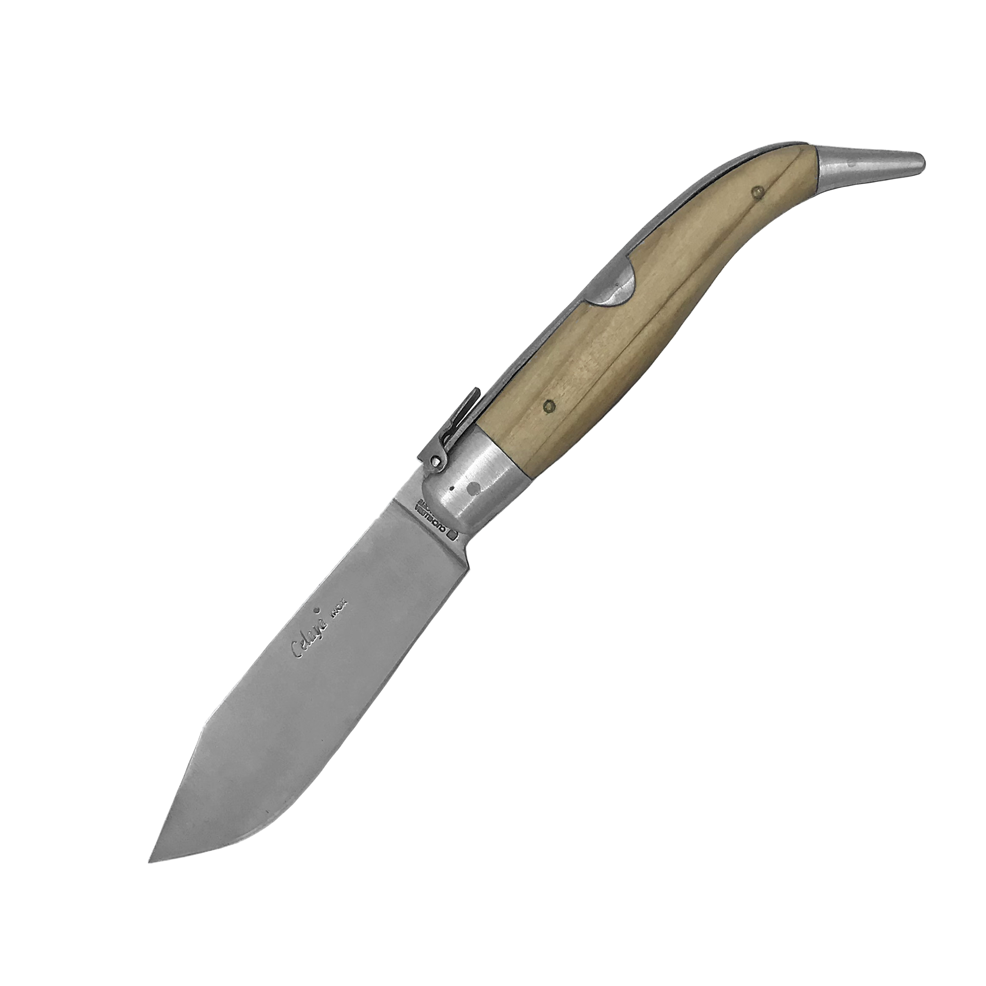 Pastora handcrafted knife with oak wood handle and brass ferrule,...