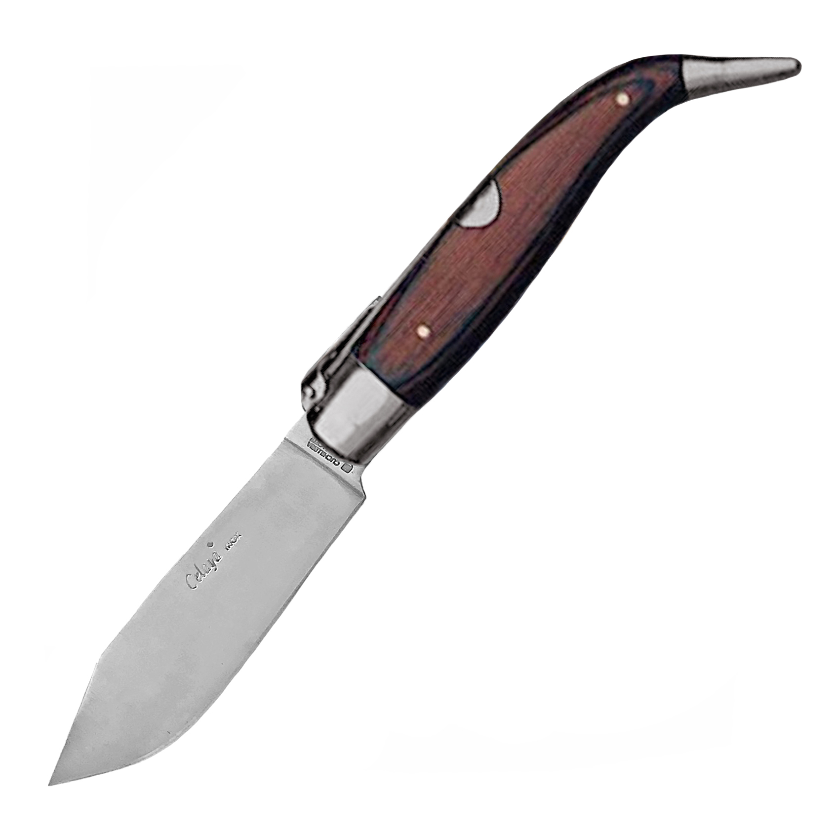 Couteaux artisanaux Pastora avec manche en bois rouge e...