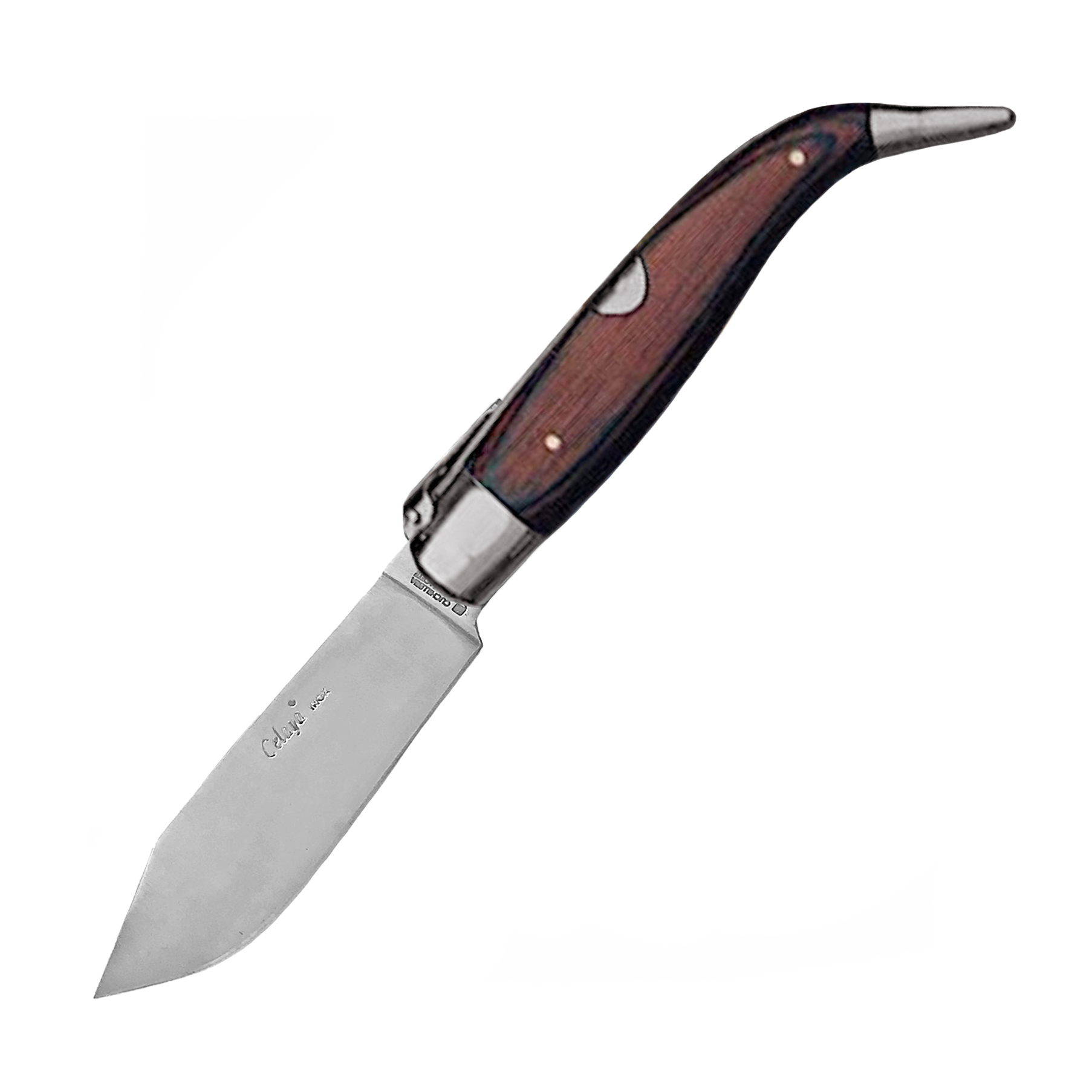 Couteaux artisanaux Pastora avec manche en bois rouge e...