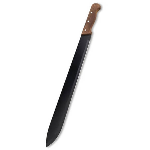 Machete com lamina revestida contra corrosao e cabo de madeira de...