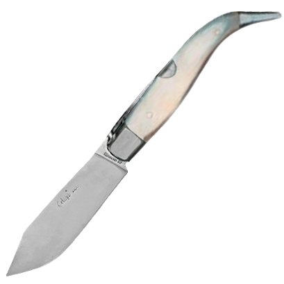 Pastora Albacete penknife with bull horn handle and aluminum ferr...
