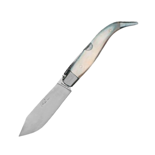 Pastora Albacete penknife with bull horn handle and aluminum ferr...