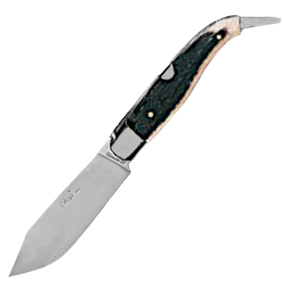 Pastora Albacete penknife with deer antler handle and aluminum fe...