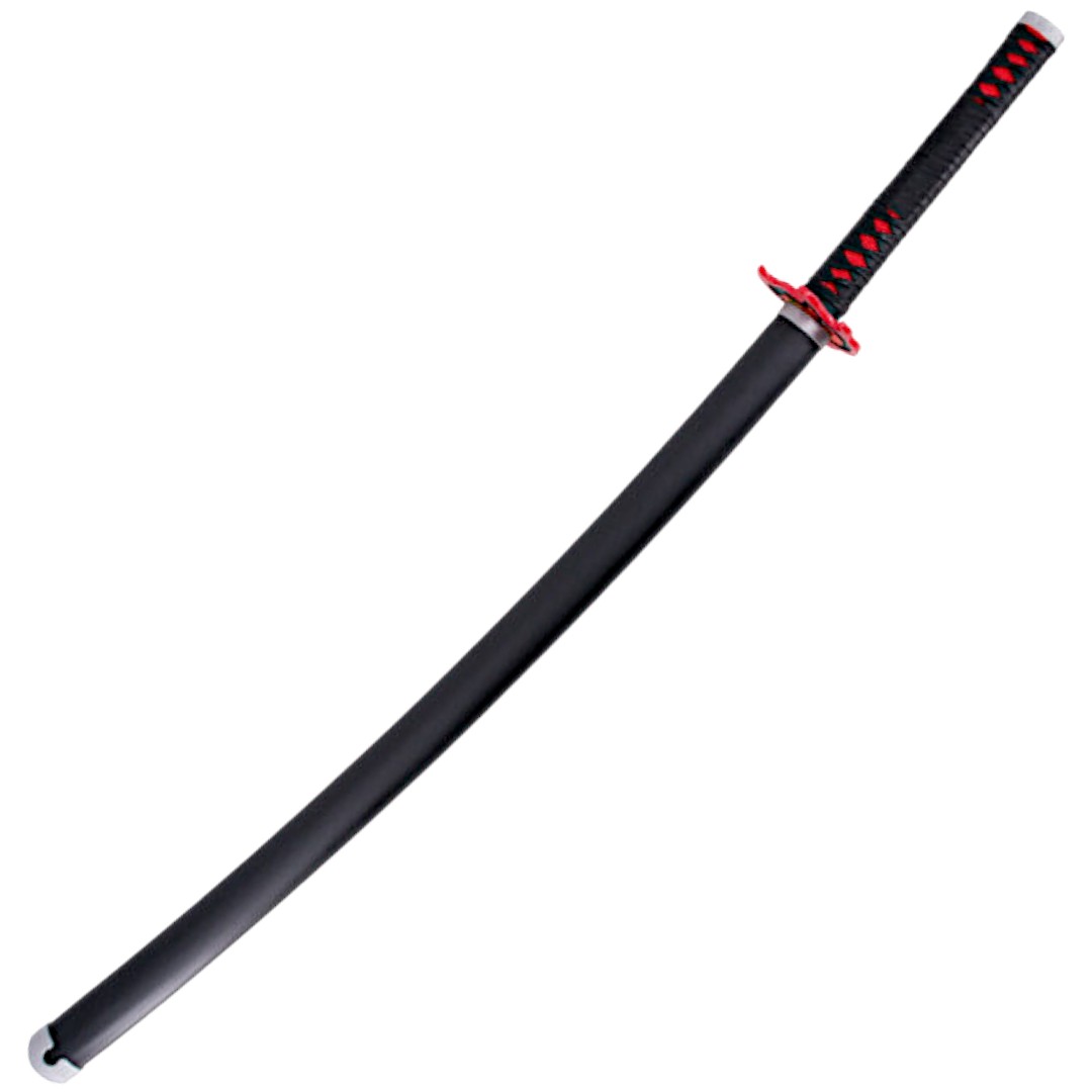 Funzionale Demon Slayer Mingshao Katana usata da Kamado Tanjirou con manico nero