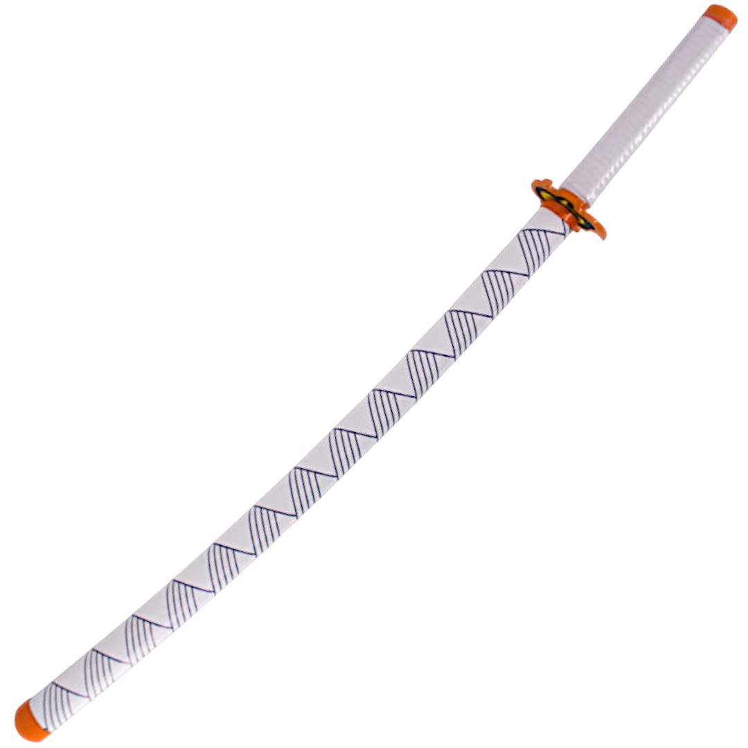Katana Functional Demon Slayer usada por Rengoku Kyoujurou com cabo branco