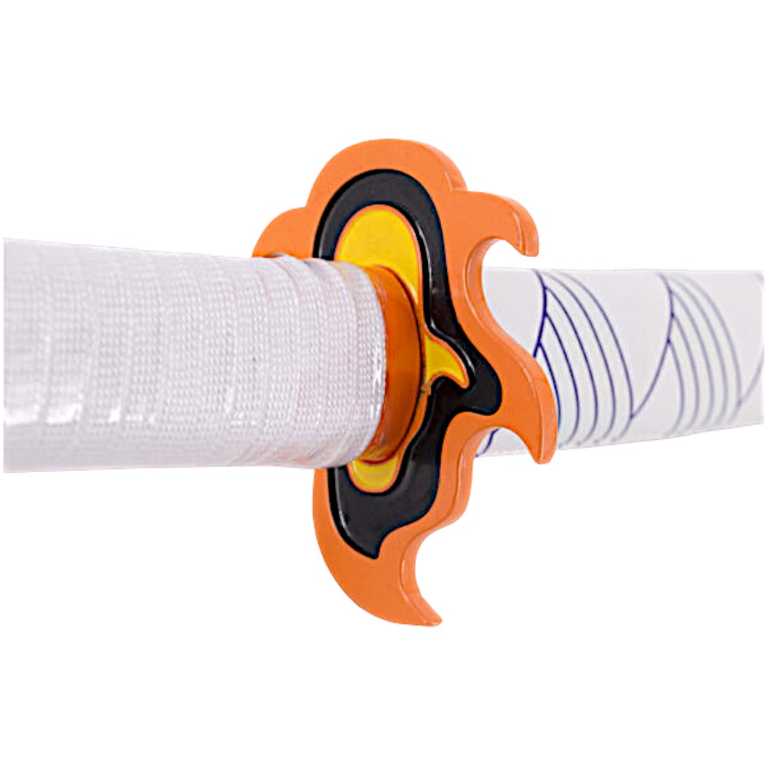 Katana Functional Demon Slayer usada por Rengoku Kyoujurou com cabo branco