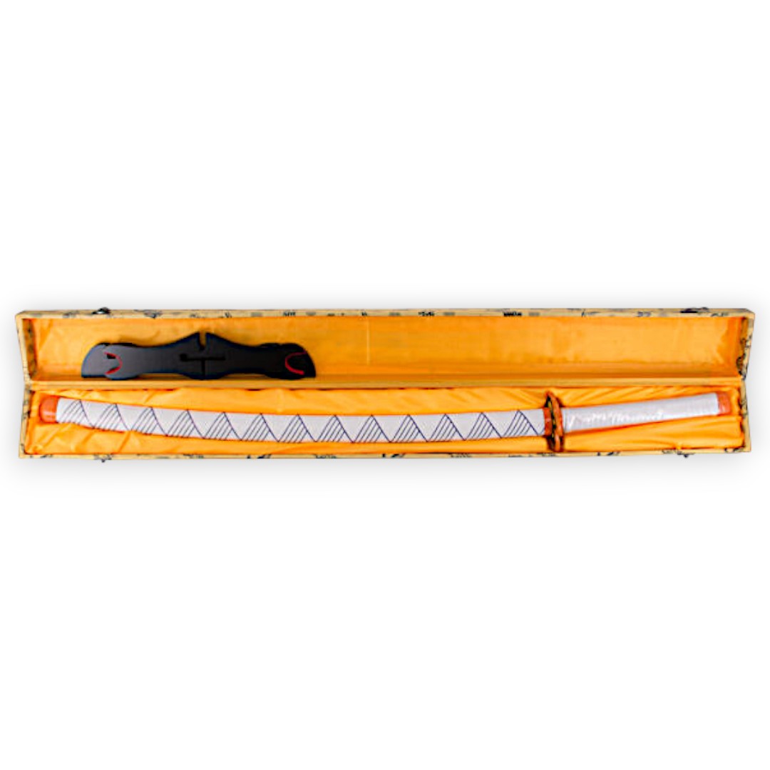 Katana Functional Demon Slayer usada por Rengoku Kyoujurou com cabo branco