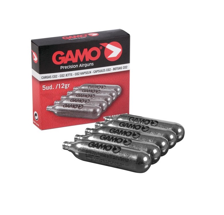 Box mit 5 12g CO2-Ladungen von Gamo