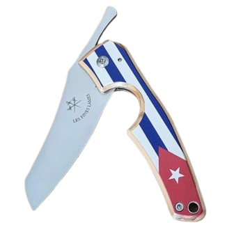 Couteau de poche et coupe cigare avec drapeau cubain sur le manche