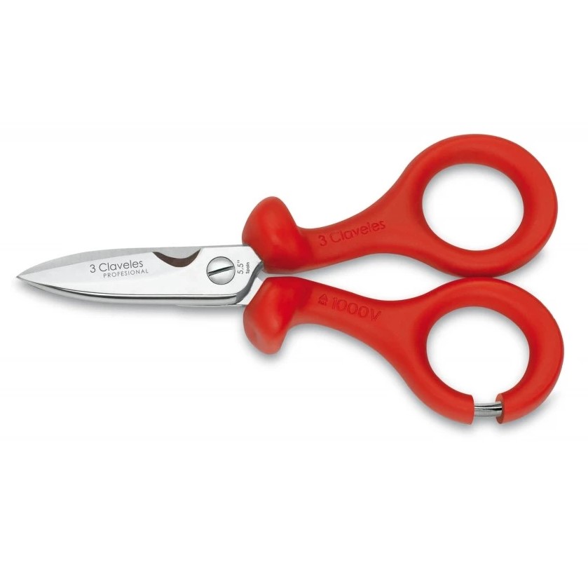 Tesoura eletricista Protec 14 cm com cabo injetado isolante 3 Cla...