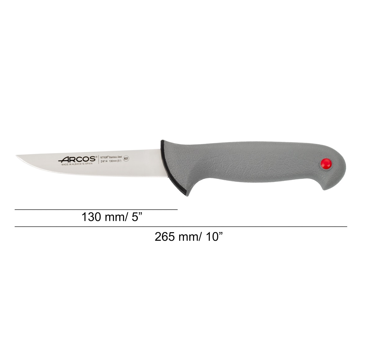 Arcos Fleischermesser mit 13 cm Klinge und schwarzem Doppelspritzguss-Griff