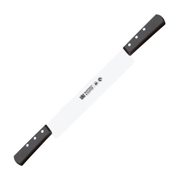 Zweigriff-Käsemesser mit 26 cm langer Klinge und schwarzem Polyox...