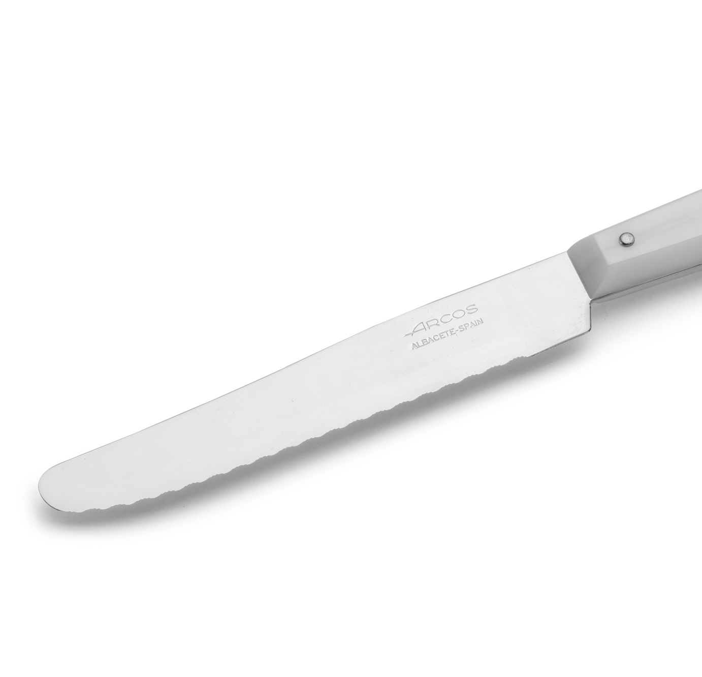 12 Arcos Tafelmesser, 216 mm, mit weißem Polyamidgriff und 11,5 cm Klinge