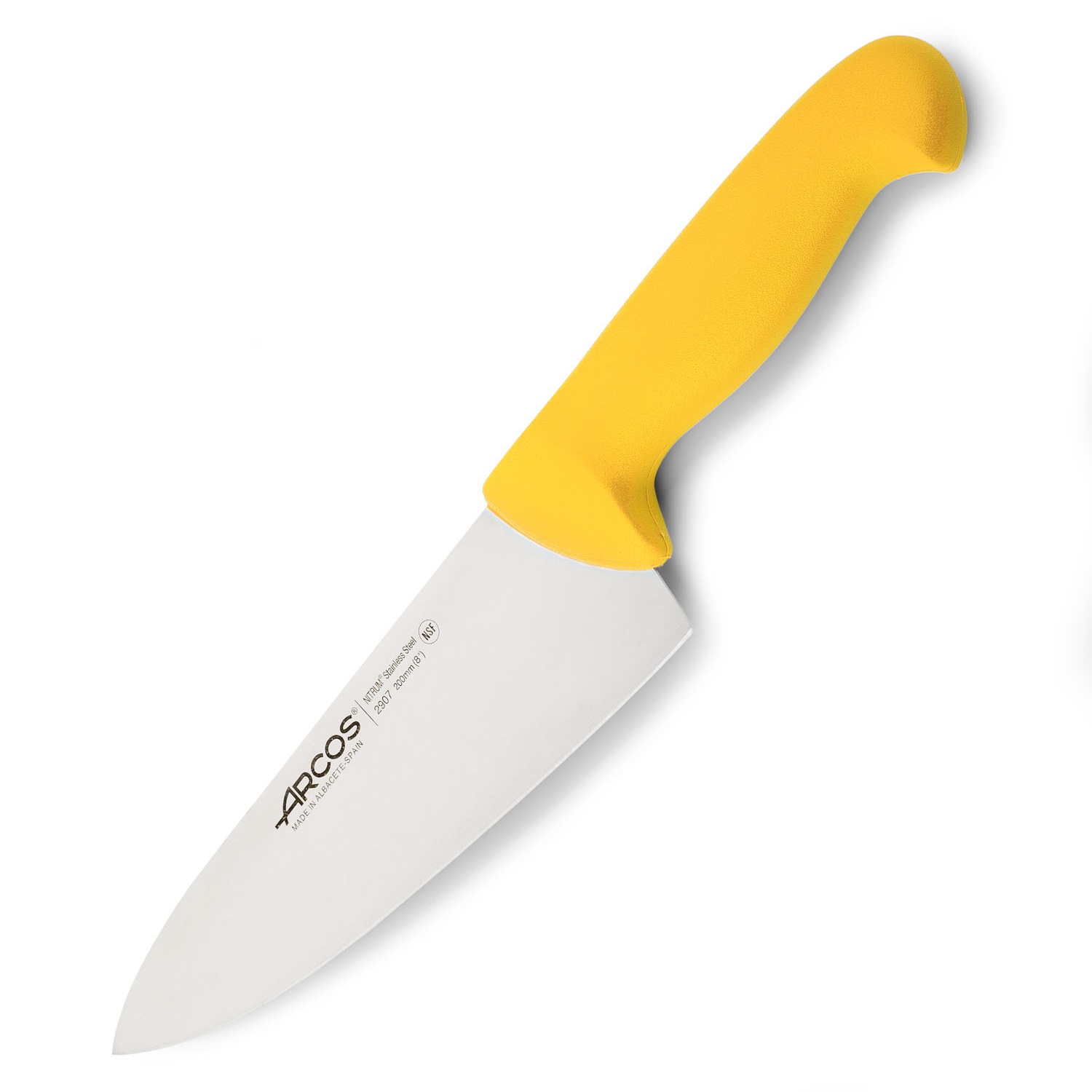 Coltello da chef largo con lama da 20 cm e manico in plastica col... Coltello da chef largo con lama da 20 cm e manico in plastica col...