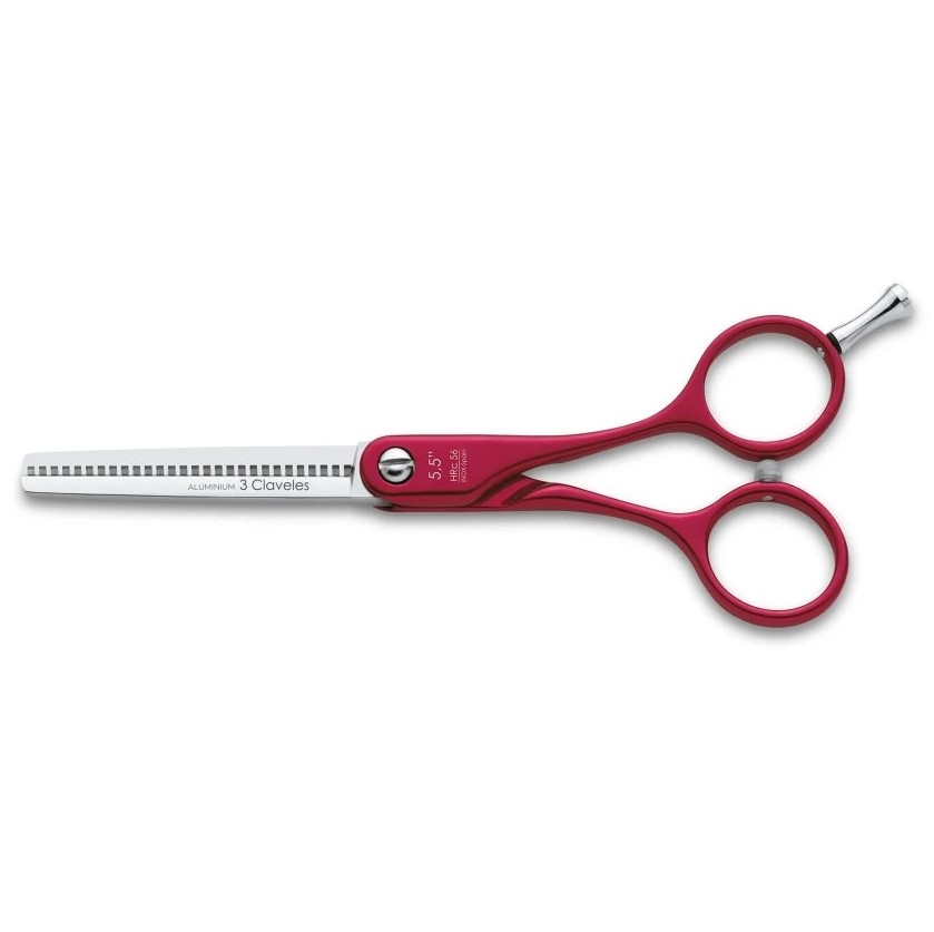 Rote Friseurschere aus Duraluminium ES28 5,5 Zoll zum Formen von ...