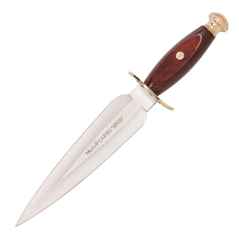 Cuchillo de remate Muela Caribu con puño de madera prensada coral...