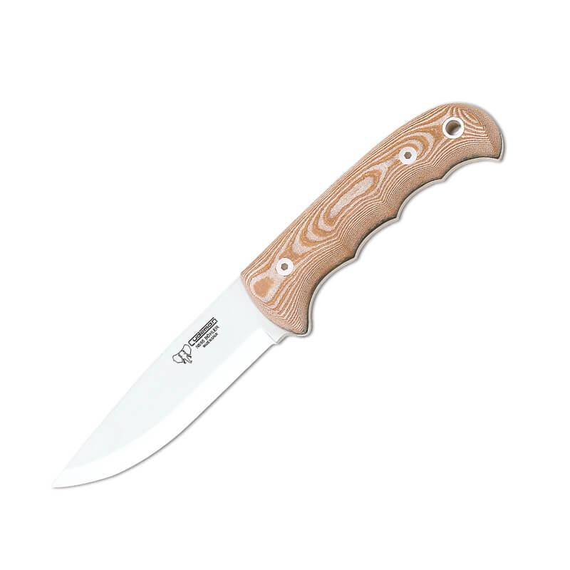 Cuchillo Bushcraft con hoja de acero Böhler N695 de 11 cm. Cachas...