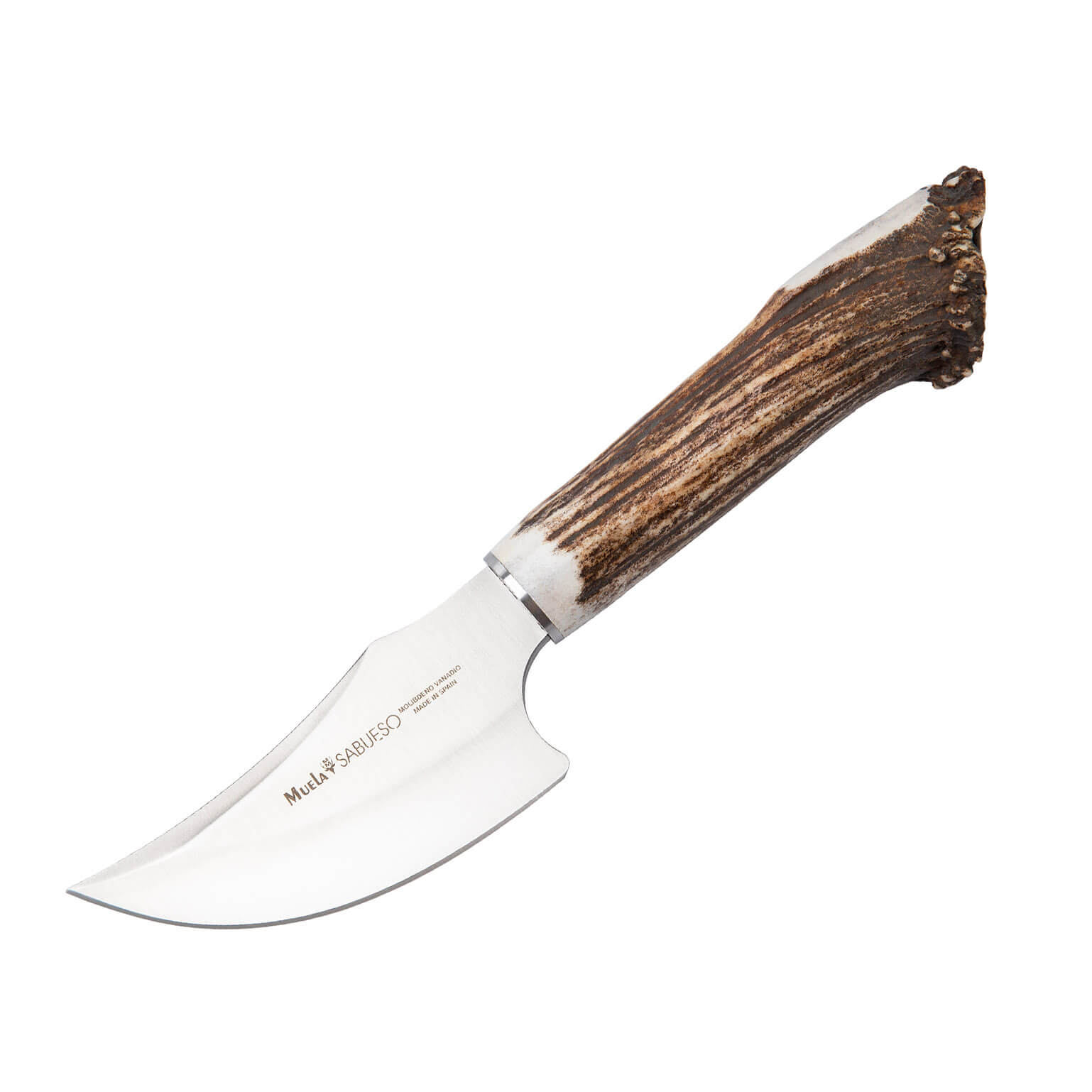 Cuchillo de caza Muela Sabueso-11S con mango de asta de ciervo y ...