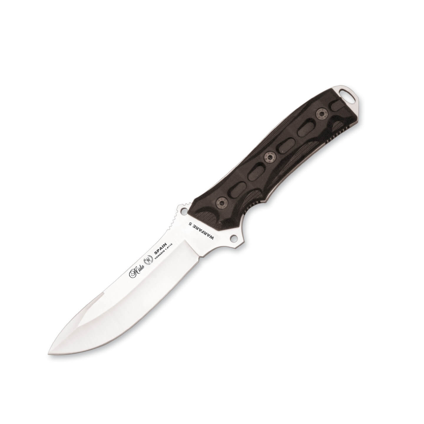 Cuchillo táctico Nieto Warfare con mango de forprene y hoja de ac...