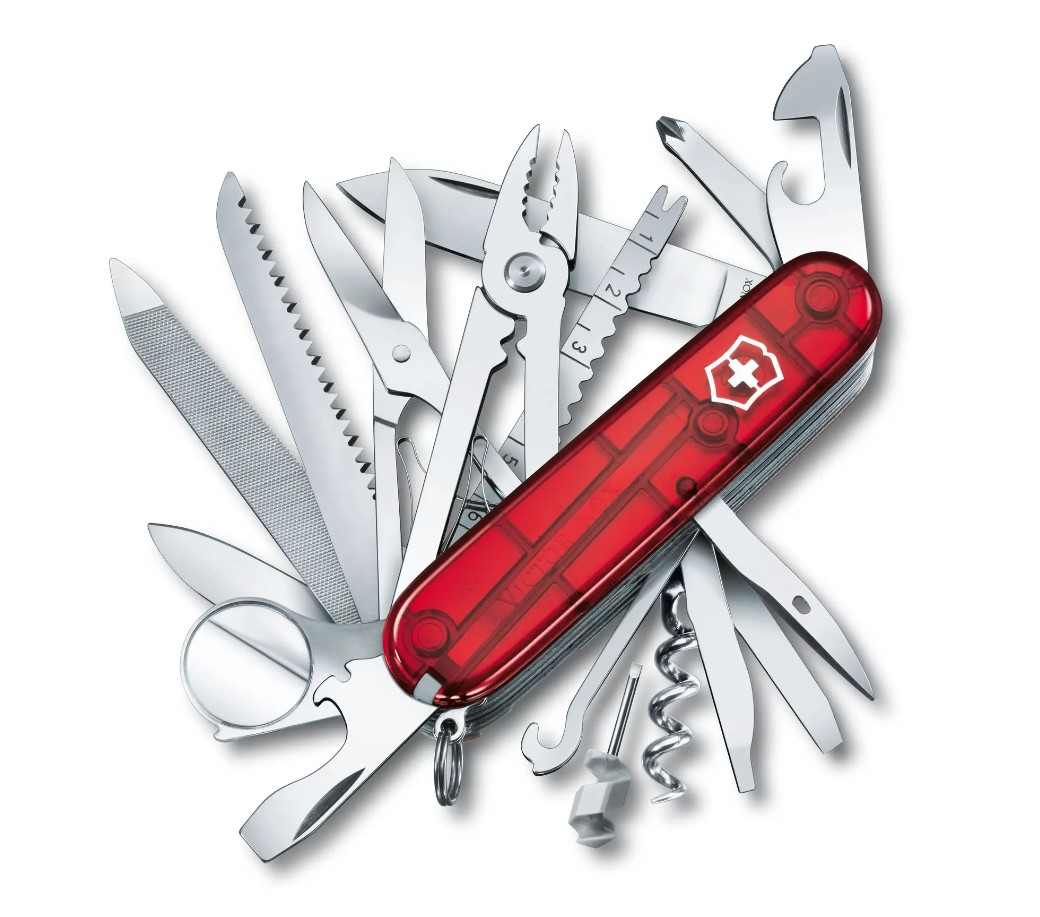 Victorinox Swiss Champ Taschenmesser Translucent Red mit 33 Funkt...