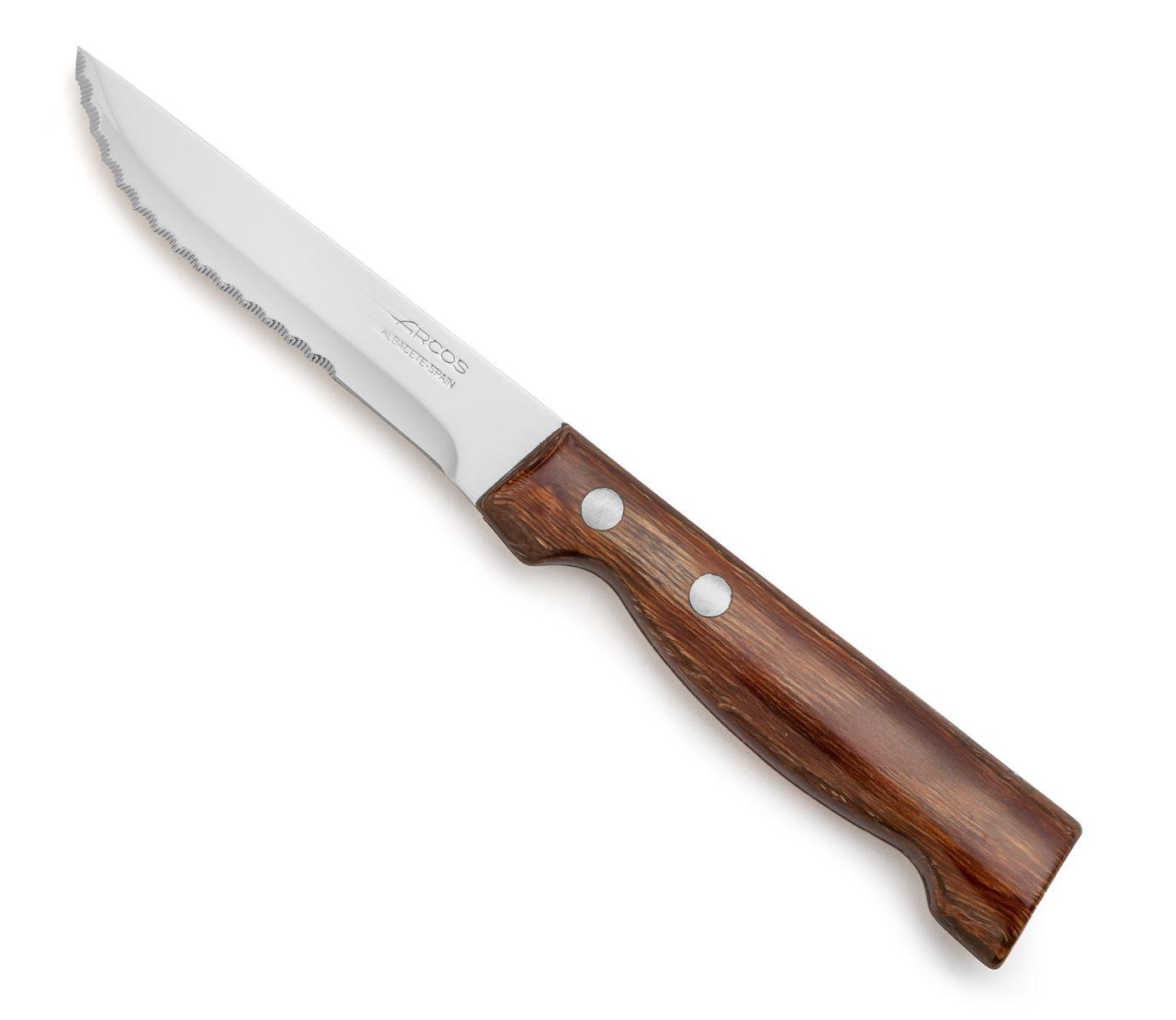 Conjunto de facas para bife em madeira de faia comprimida 12 unid...