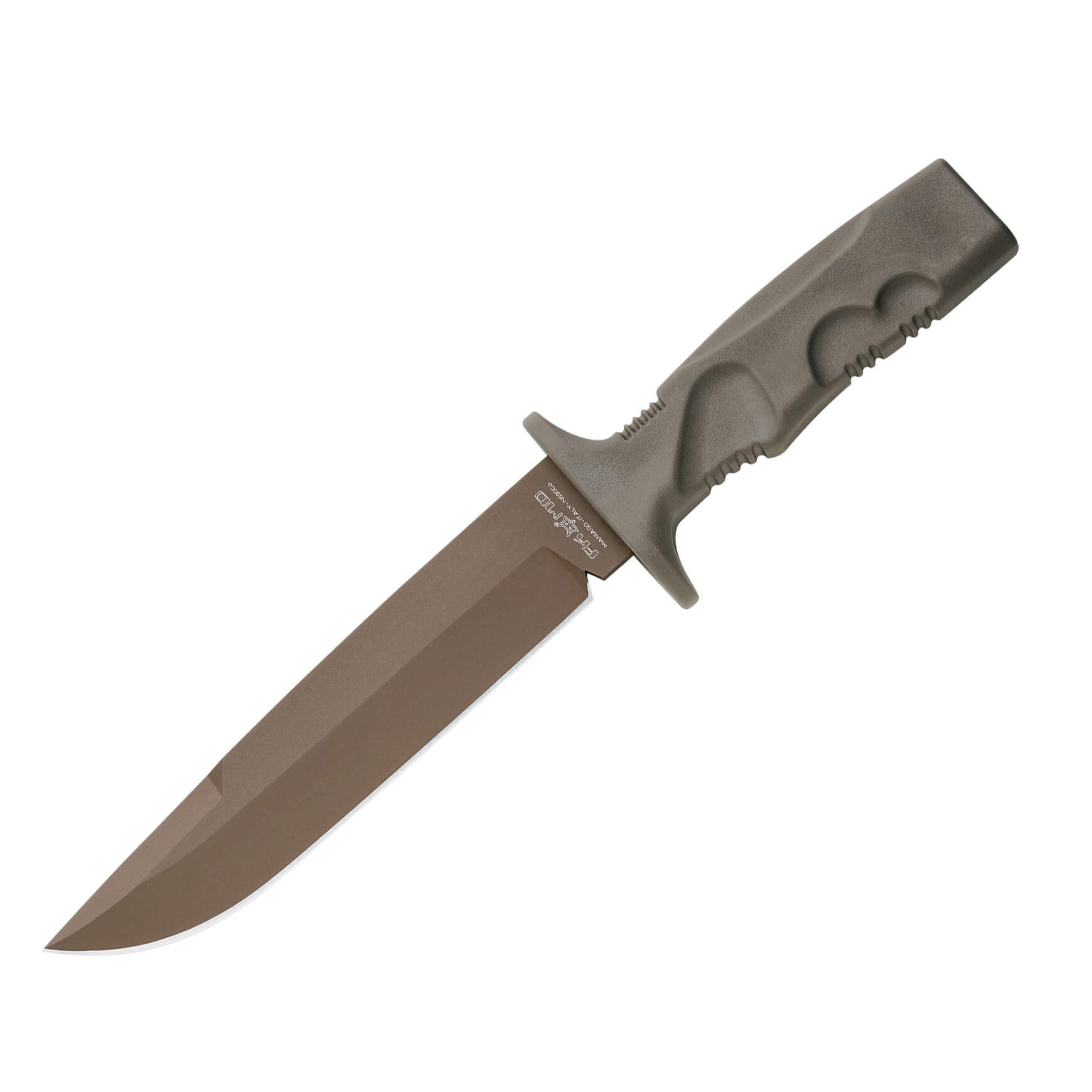 Cuchillo táctico Fox Military Taranis con mango de Forprene coyot...