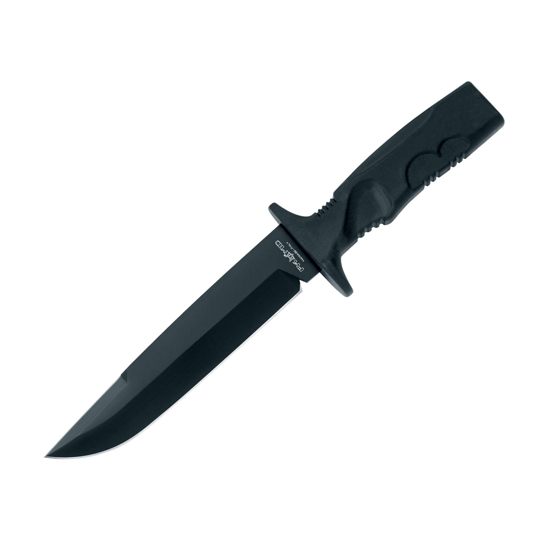 Cuchillo táctico Fox Military Taranis con mango de Forprene negro...