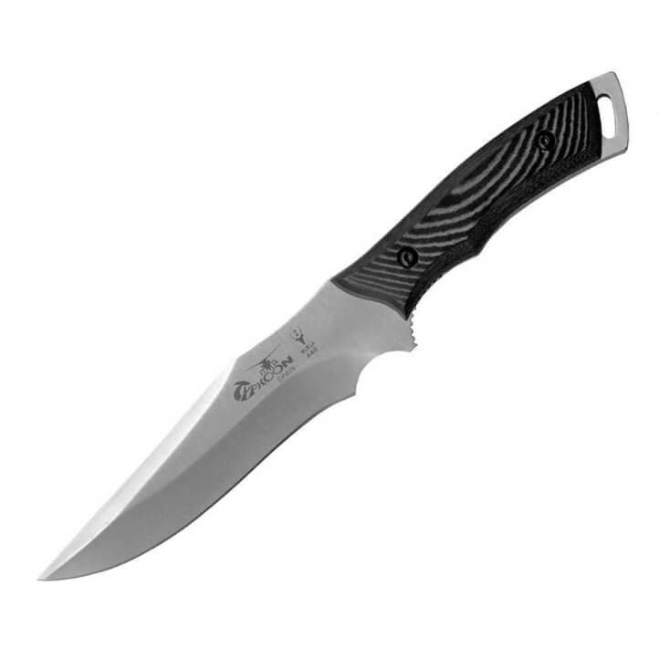Cuchillo táctico Muela Typhoon 15W con mango de micarta negra y h...