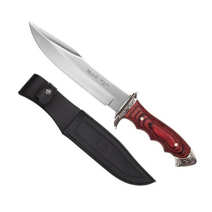 Muela 21833 Jagdmesser mit Griff aus Holz und silbernem Zamak und 18 cm Klinge