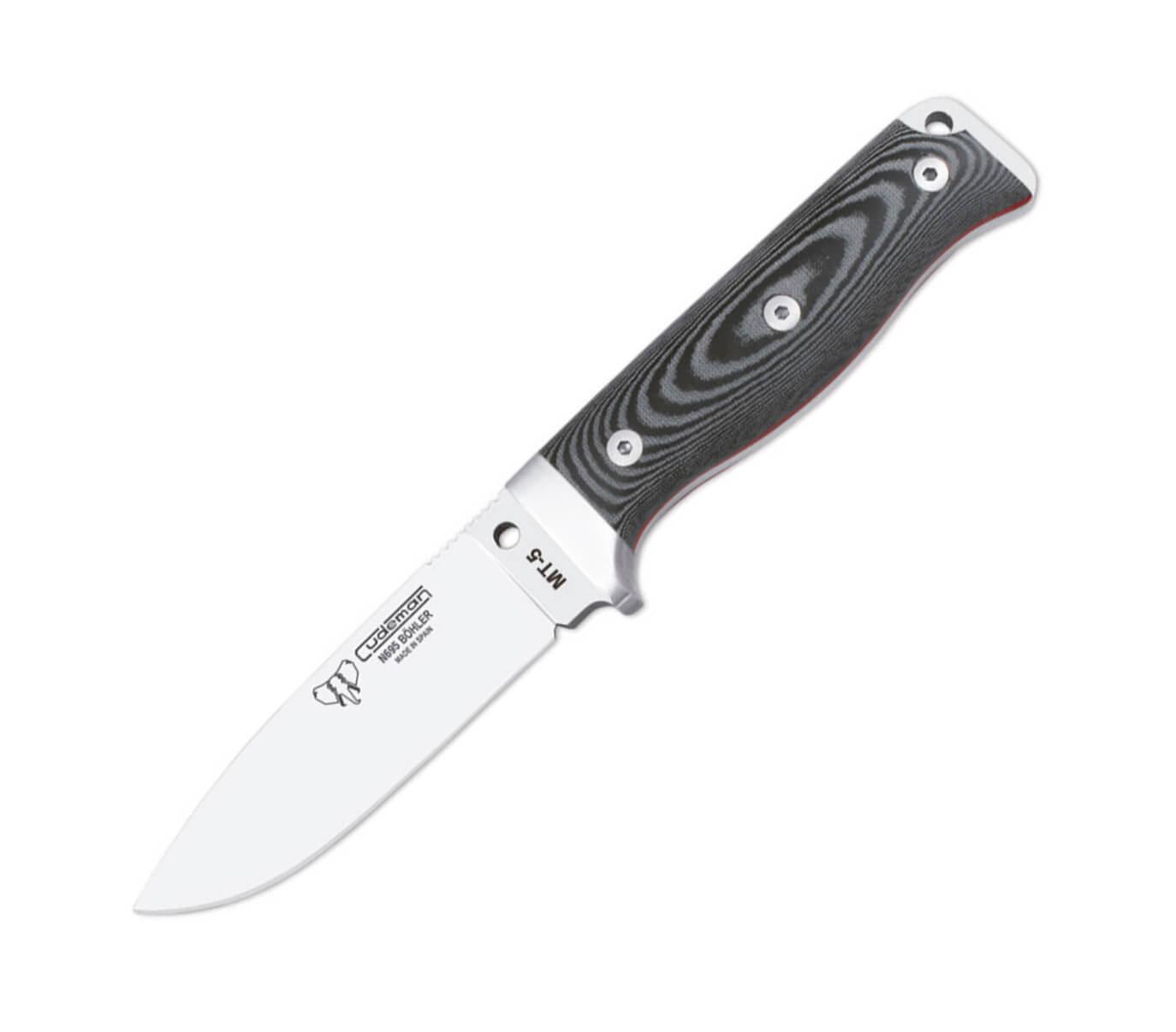 Cuchillo MT5 Cudeman. Mango micarta negra. Acero Böhler N-695. Fu...