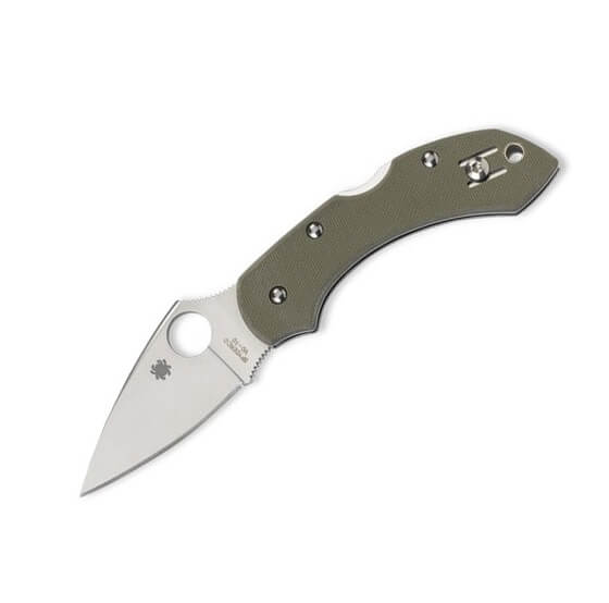 Canivete tática Spyderco Dragonfly 2 com cabo verde G10 e lâmina ...