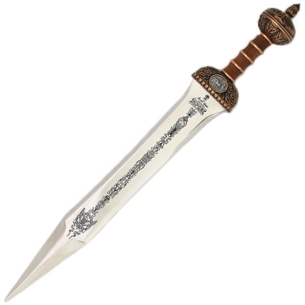 Espada Romana Julio César con empuñadura madera labrada con molde...
