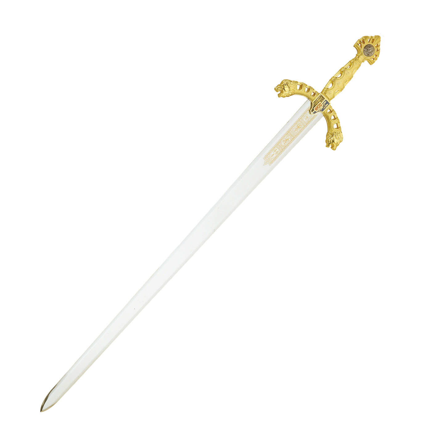 Épée Roland à poignée dorée avec décorations 564