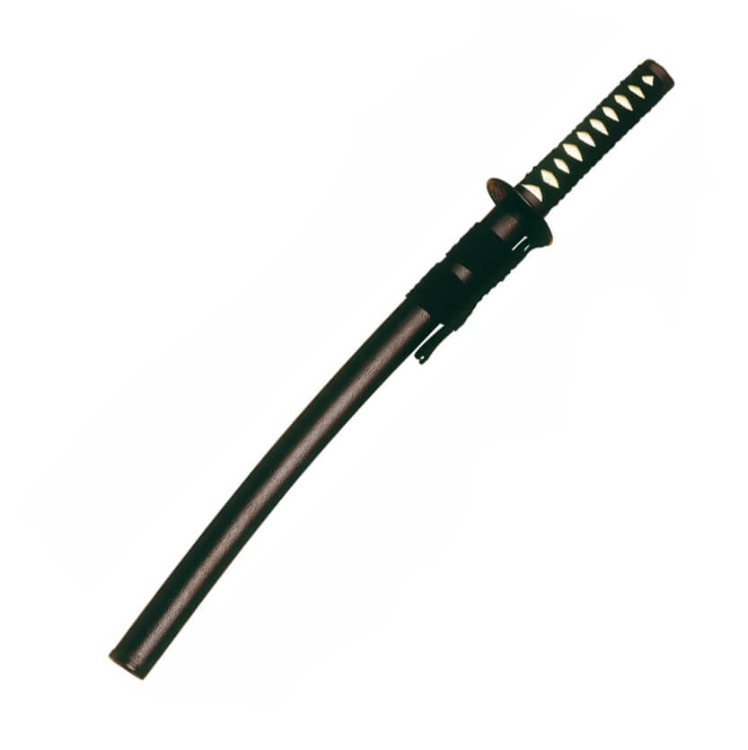 Wakizashi noir avec manche cordé Marto 380 75 cm