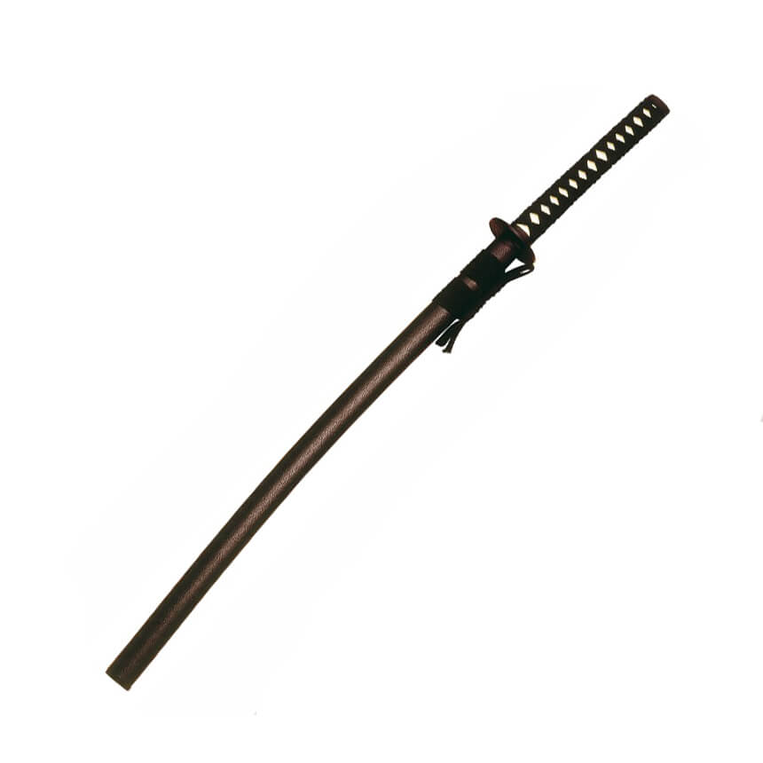Katana noir 100 cm avec manche cordé par Marto 328