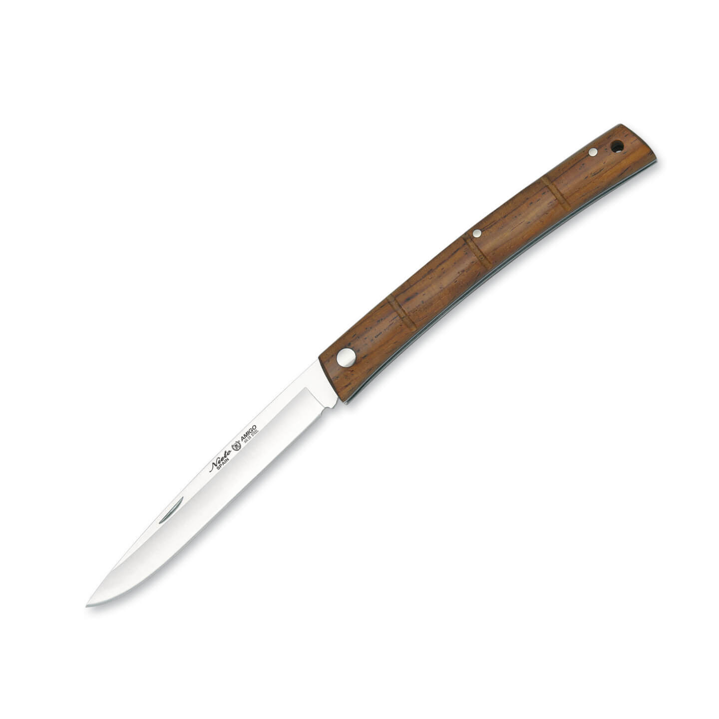 Canivete Nieto Amigo com cabo de madeira cocobolo e lâmina de 8,5...