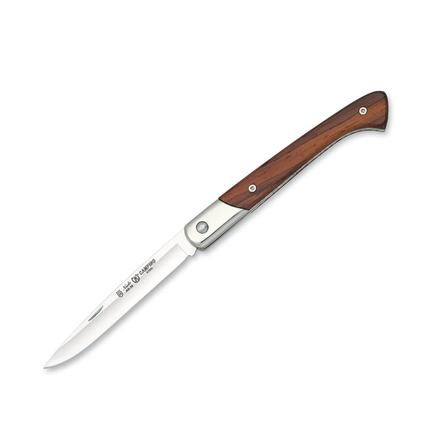 Canivete Nieto Camping com cabo de madeira cocobolo e lâmina de 8...