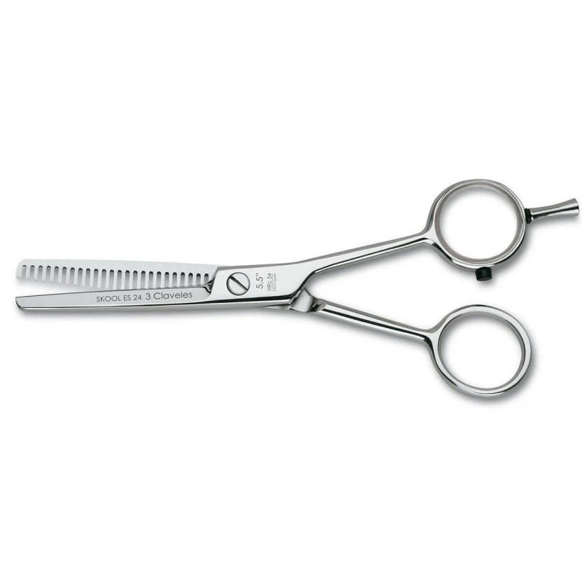 Tijera peluquero Skool ES 5.5" en acero inoxidable 3 Claveles
