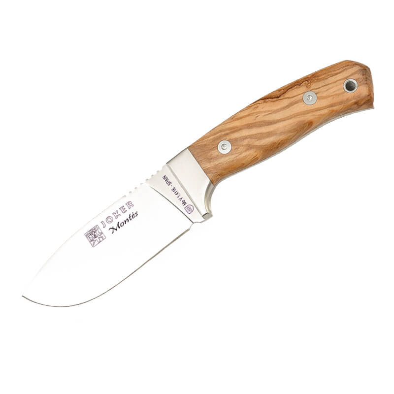 Coltello da caccia Joker Montés con manico in legno d'ulivo con g...