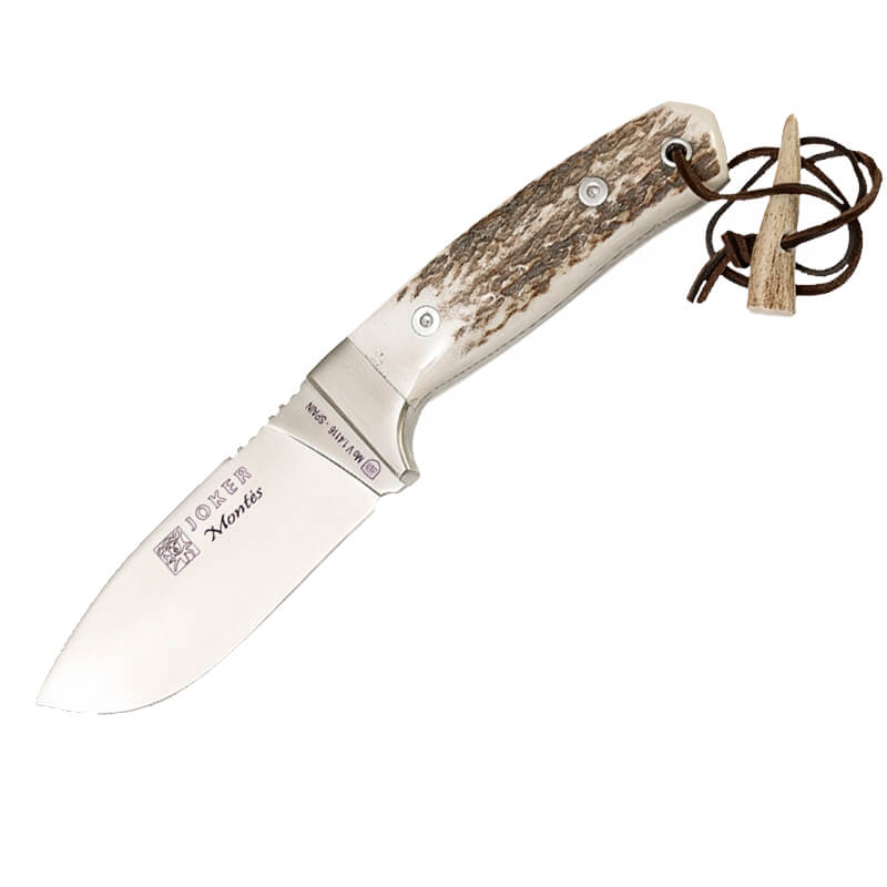 Coltello da caccia Joker Montés con manico in corna di cervo con ...