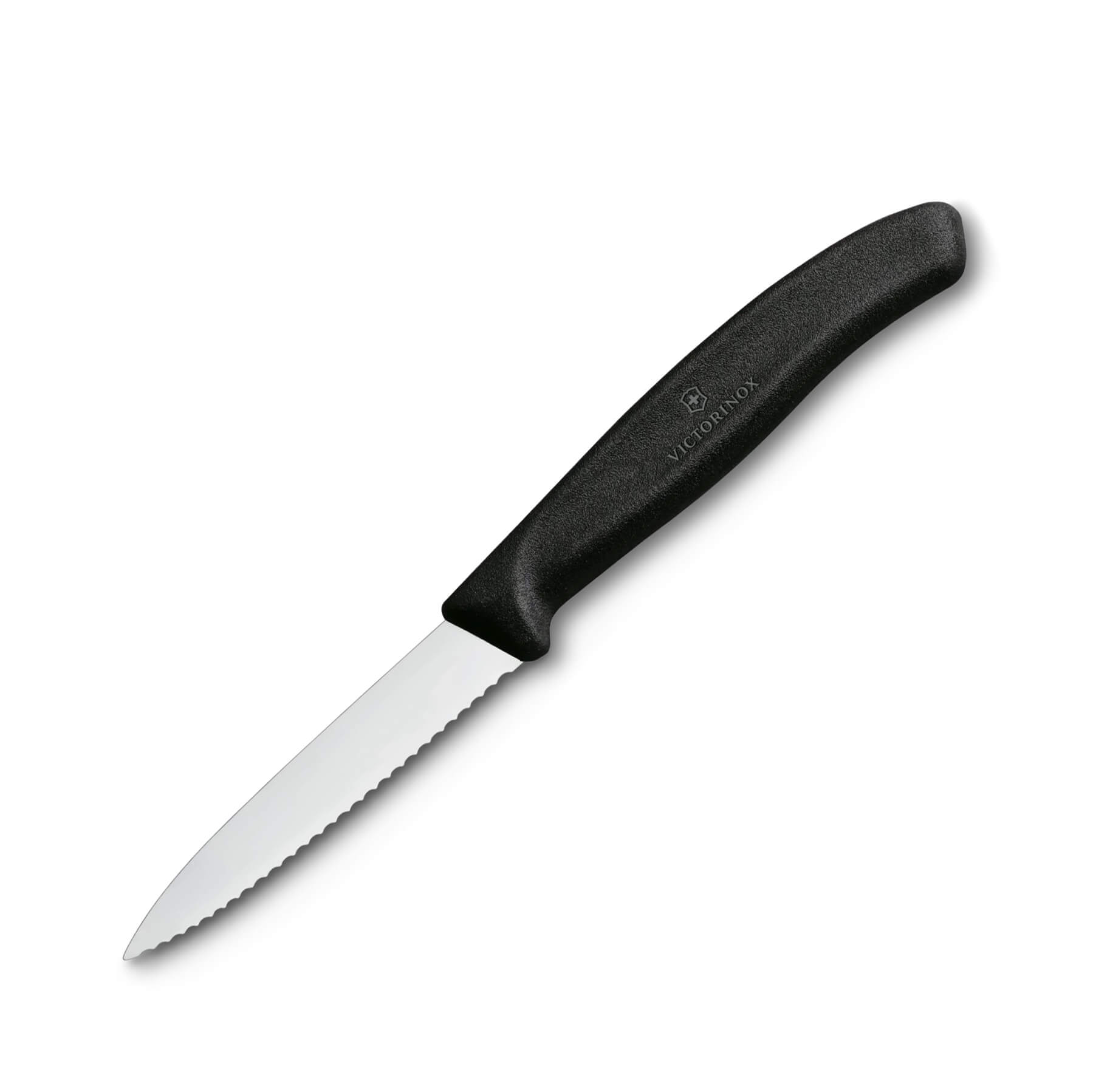 Victorinox Gemüsemesser mit schwarzem Griff mit Wellenschliff und...