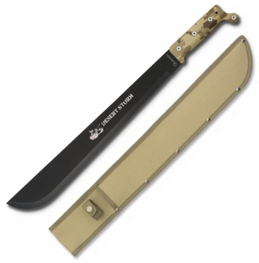Desert Storm Machete mit 41,5 cm langer schwarzer Klinge und ABS-...