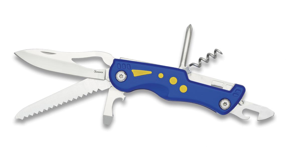Albainox Multitool-Taschenmesser mit acht Werkzeugen und Aluminiu...