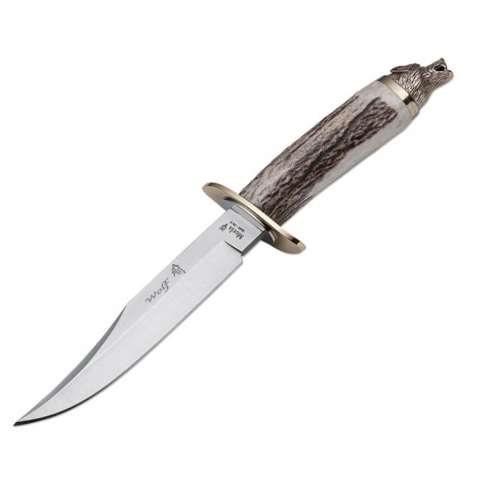 Cuchillo de caza Muela Wolf-16A con mango de asta de ciervocon ca...
