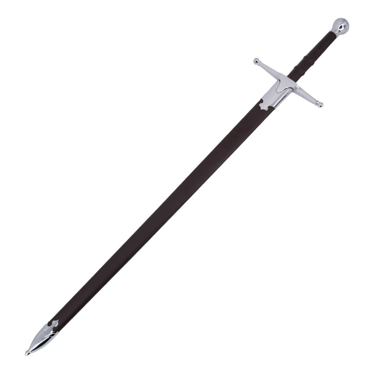 Épée William Wallace avec pommeau et garde de couleur nickel et p...