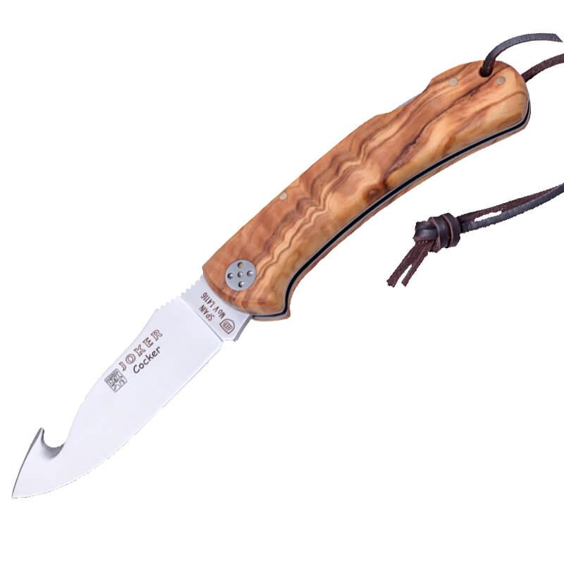 Joker Cocker Skinner Jagdmesser mit Olivenholz