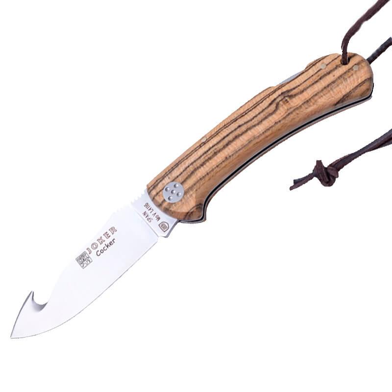 Joker Cocker Skinner Jagdmesser mit Bocote-Holz