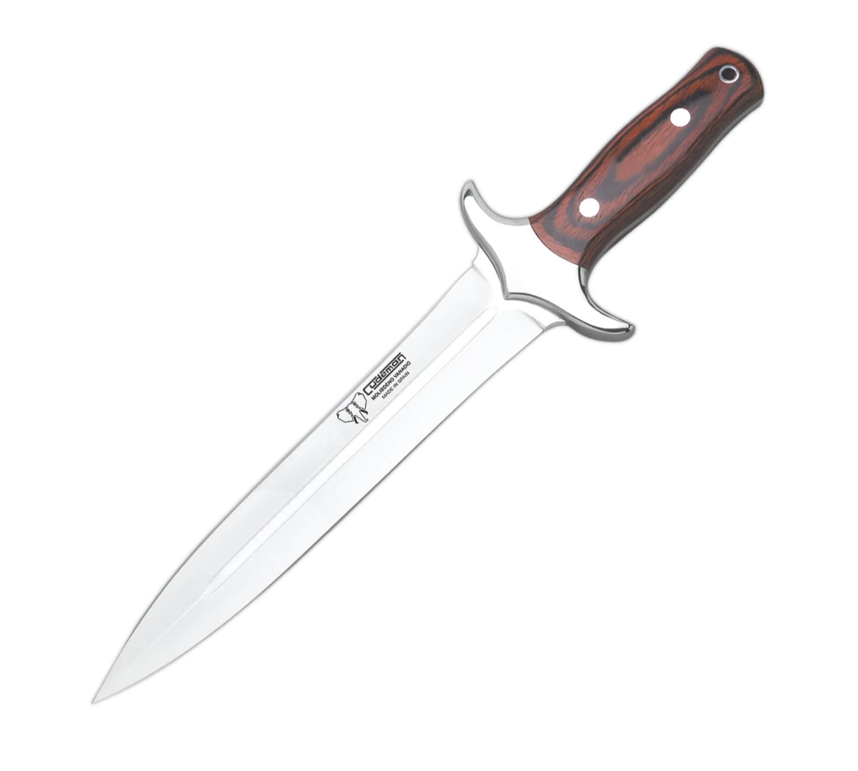 Cudeman Jagdmesser. Roter Ausdauergriff. 22,5 cm Klinge